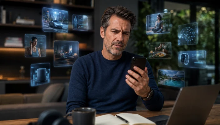 A person weighing everyday digital conveniences
