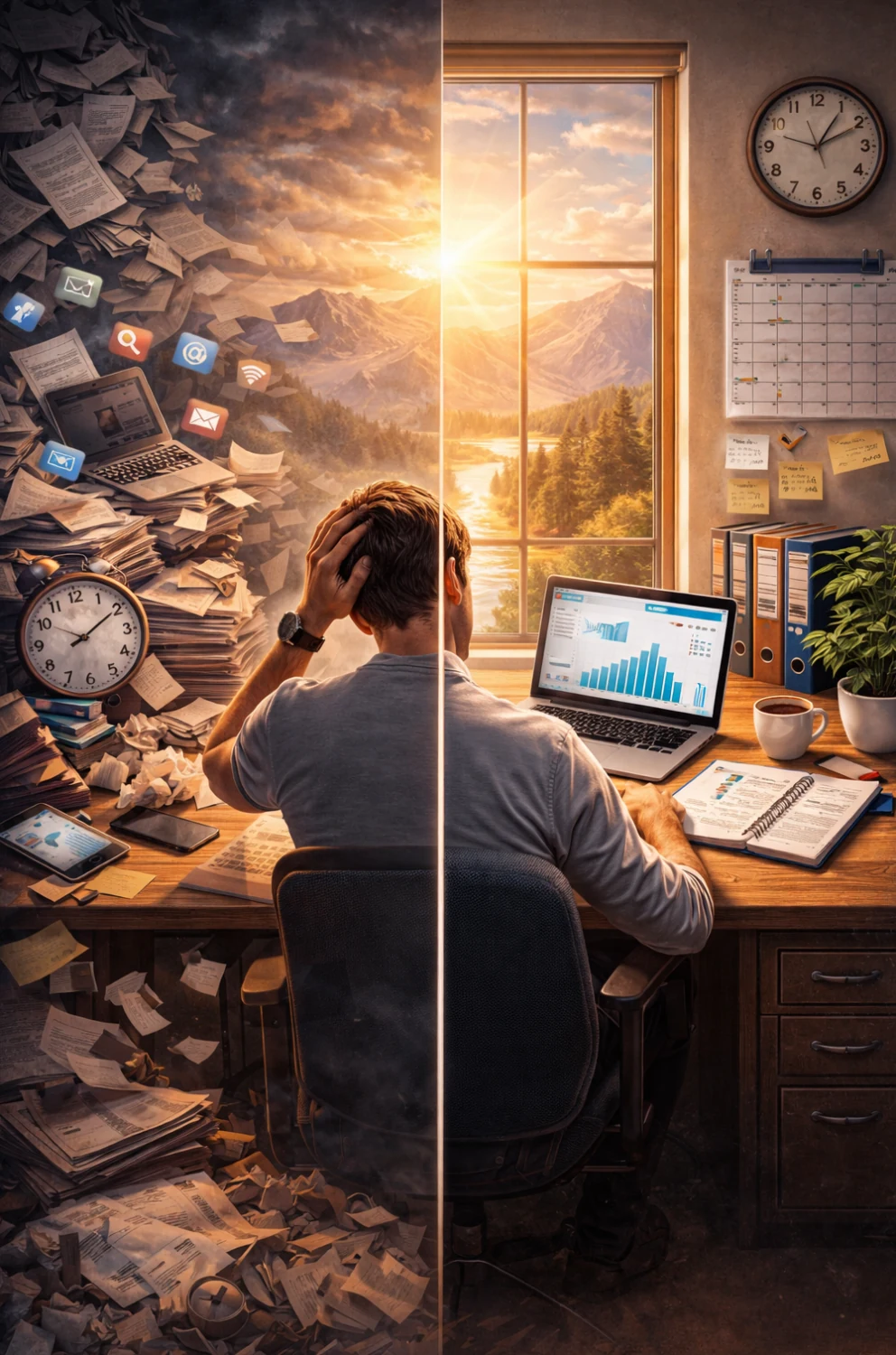 Order and clear priorities replacing a fragmented working environment