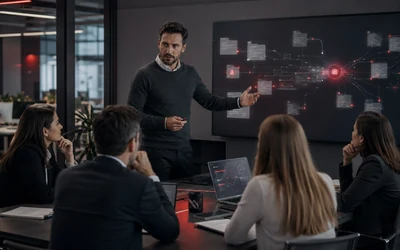 Technology serving people through connected digital tools that reduce employee workload.