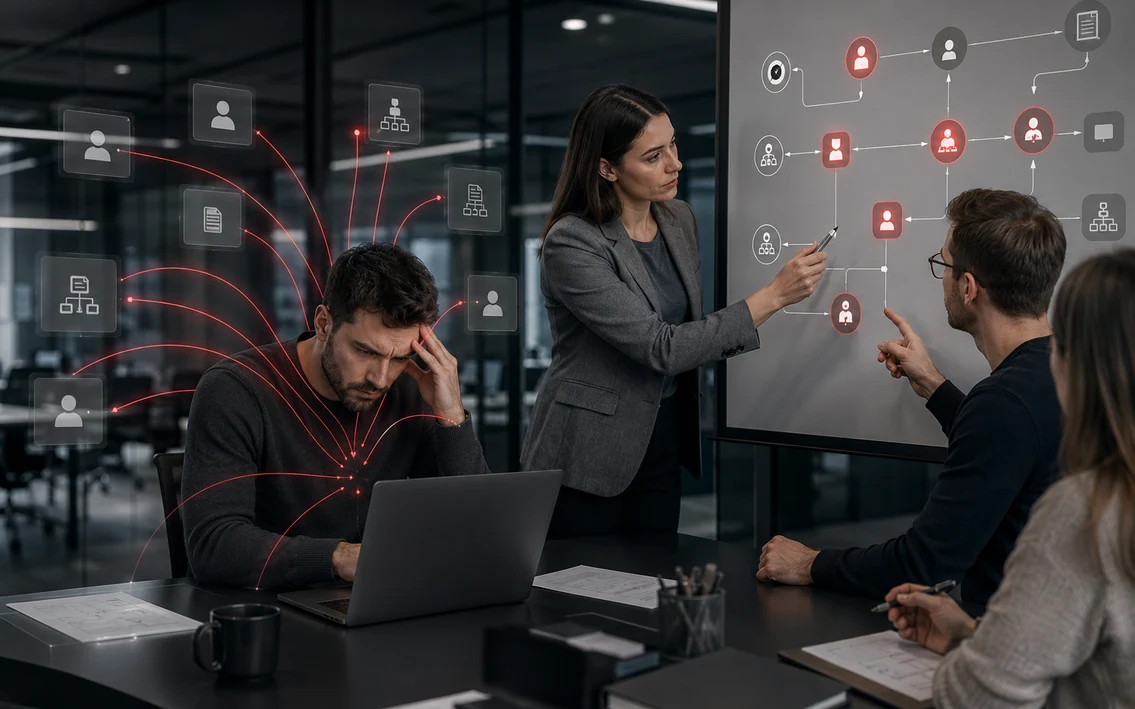 A team turns dependency on one employee into a visible shared business process.
