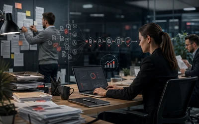 a practical business workflow where repetitive manual steps, documents and handoffs are consolidated into a controlled automated process while people retain oversight.
